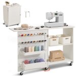 Table de couture pliante - vevor - table pour machine à coudre polyvalente avec design compact roulettes ... Table de couture pliante - vevor - table pour machine à coudre polyvalente avec design compact roulettes ...