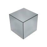 Table cubique miroir transparent. bout de canap�. table dappoint cube miroir 30cm