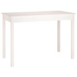 Table de cuisine - cloud - blanc - 110x55x75 cm - bois massif de pin ll151186