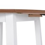 Table cuisine cloud blanc table � manger - design �l�gant - ronde � abattant mdf blanc tt299