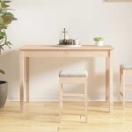 Table cuisine cloud brun table � manger - design �l�gant - 110x55x75 cm - bois massif de pin tt583