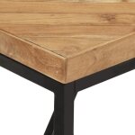 Table cuisine cloud brun table � manger - design �l�gant - 120x60x76 cm - bois massif dacacia et de manguier ...