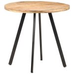 Table cuisine cloud brun table � manger - design �l�gant - 80 cm - bois de manguier brut tt380