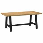 Table cuisine cloud brun table � manger - design �l�gant - noain pieds en forme de a 180x90x75cm massif ...