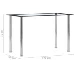 Table cuisine cloud noir table � manger - design �l�gant - noir et transparent 120x60x75 cm - verre tremp� ...