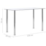 Table cuisine cloud transparent table � manger - design �l�gant - transparent 120x60x75 cm - verre tremp� ...