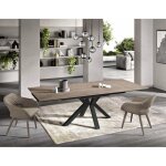 Table de cuisine extensible 240 cm jacky ch�ne plateau en gr�s c�rame