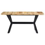 Table de cuisine - mango - 6 personnes - 160x80x75 cm - bois de manguier massif brut m702
