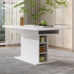 Table de cuisine structure m�tal robuste table � manger rangement pratique plateau extensible finition ...
