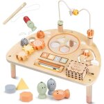 Table dactivit� b�b� en bois - zuuko - montessori - labyrinthe de perles - trieur de formes - octave ...
