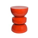 Table dappoint. bout de canap�. table de chevet en m�tal effet glossy orange assa. �32 x h 44. 5cm