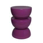 Table dappoint. bout de canap�. table de chevet en m�tal effet glassy violet coumba. �32 x h 46. 5cm