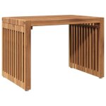 Table dappoint de jardin en teck - vidaxl - teck massif - marron - 50x325x35 cm - durable - utilisation ...