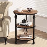 Table dappoint ronde en bois table basse à 3 niveaux table de canapé en bois et métal meuble de chevet45 ... Table dappoint ronde en bois table basse à 3 niveaux table de canapé en bois et métal meuble de chevet45 ...