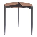Table dappoint ul�kantaa acier verre fum� 50 x 50 cm marron