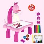 Table de dessin pour enfants avec projecteur color jouet ducatif cratif avec 3 disques 12 stylos cadeau ...