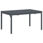 Table dextension en acier - vidaxl - anthracite - 210x90x73 cm - pliable - r�sistant aux intemp�ries ...