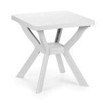 Table dext�rieur carr�e blanche en polypropyl�ne 70x70 cm vekar