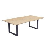 Table � manger carr�e home deluxe avencia avec pied en u - 240 x 120 cm ch�ne fishbone