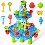 Table à eau d?activité 2 niveaux bleus kukufun pour enfants avec moules table d?eau extérieur pour la ... Table à eau d?activité 2 niveaux bleus kukufun pour enfants avec moules table d?eau extérieur pour la ...