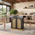 Table extensible 110 - 14080cm table pliante gain de place avec portes rsine tresse pour cuisine&salon ...