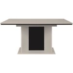 Table extensible - arona - rectangulaire - 10 personnes - 160 / 200 x 76 x 90 cm - sable / noir Table extensible - arona - rectangulaire - 10 personnes - 160 / 200 x 76 x 90 cm - sable / noir