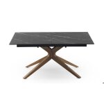 Table extensible pied en ch�ne et plateau en c�ramique 160 / 200x89 - ref. 11425
