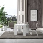 Table extensible roxell 90x90 - blanc - carr - salle  manger ou salon