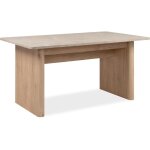 Table extensible - sai 80a - d�cor ch�ne jackson / imitation pierre blanche - allonge de 40 cm inclue ...
