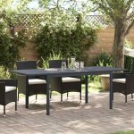 Table extensible - vidaxl - anthracite - acier - 210x90x73 cm - lot de 2