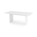 Table fixe ddesogu - dmora - melamin� - blanc brillant 160x90h75 cm