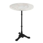 Table guridon 1085 cm blanc en marbre - amadeus