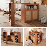 Table haute de bar pliante avec espace de rangementtable de cuisine îlot petit bar maison avec étagères ... Table haute de bar pliante avec espace de rangementtable de cuisine îlot petit bar maison avec étagères ...