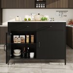 Table haute cuisine buffet de cuisine plateau marbre pieds rglables bar salon salle  manger noir