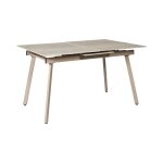 Table - home deco factory - pietra - extensible - c�ramique - beige - 75 x 180 x 90 cm
