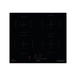 Table induction - glem - gti640sl - 4 foyers - 72 kw - commandes frontales sensitives