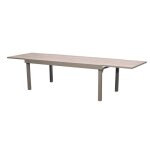 Table de jardin extensible 12 places piazza aluminium �poxy caf� - hesp�ride