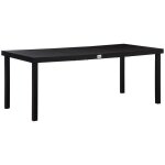 Table de jardin pour 8 personnes grande table � manger en aluminium plastique noir facile � entretenir ...