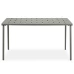 Table de jardin azalea rectangulaire gris 140 x 75 x 80 cm en m�tal