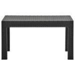 Table de jardin table de balcon vidaxl anthracite 58x58x41 cm pp rotin t77
