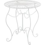 Clp table de jardin ronde en fer forg indra, faite  la main dans un style nostalgique, diamtre  70 ...
