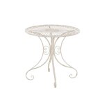 Table de jardin - cr�me - fer forg� - 725 cm - rectangulaire - 4 personnes