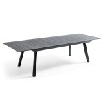 Table de jardin extensible en aluminium gris 8 � 12 places - oviala