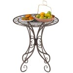 Table de jardin - outsunny - ronde Ø 85 cm - cadre en métal - charge de 50 kg - pour intérieur et extérieur ... Table de jardin - outsunny - ronde Ø 85 cm - cadre en métal - charge de 50 kg - pour intérieur et extérieur ...