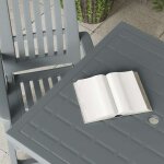 Table de jardin en plastique - wiens - 80x75x72 cm - vert - r�sistance aux intemp�ries - trou pour parasol ...