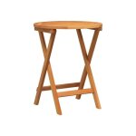 Table de jardin pliable en bois dacacia - vidaxl - 60x60x72 cm - naturel - bois dacacia massif - pliable ...