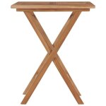 Table de jardin pliante - cloud - 60x60x75 cm - bois de teck solide c683