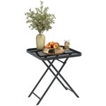 Table de jardin pliante outsunny 70 x 70 cm table de balcon r�sistante aux intemp�ries table pliante ...