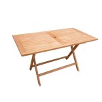 Table de jardin rectangulaire pliante 150 cm bois de teck - ancolie meubletmoi