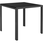 Table de jardin rsistante aux intempries - 75 x 75 x 72 cm - plateau de table carr en wpc et cadre ...